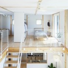 Japanese Loft White Appealing Japanese Loft Decoration Including White Sofa Bed On Wooden Flooring Nearby The Bay Windows On The White Colored Wall Design Dream Homes Elegant Japanese Interior Style With Astonishing Natural Look