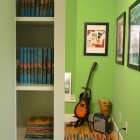 Teens Room Corbino Appealing Teens Room Inside The Corbino House With Guitar On The Nook Also Green Painted Wall With Pictures Decoration Beautiful Modern House With Sleek And Efficient Room Arrangement