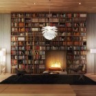 Room Design Library Awesome Room Design Of Home Library With Fireplace Middle Of Wooden Bookshelves With White Fringed Chandelier Interior Design Nice Home Library With Stunning Black And White Color Schemes