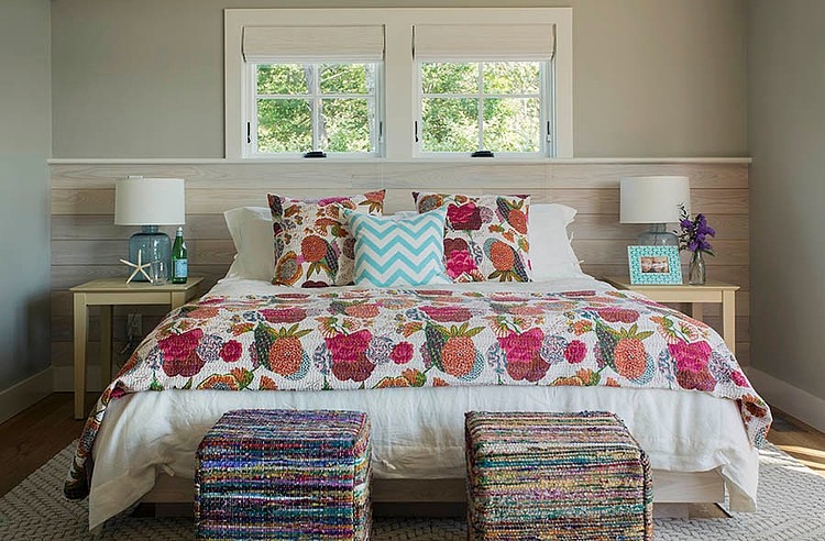 Bedding Ideas Residence Beautiful Bedding Ideas In Falmouth Residence Marthas Vineyard Bedroom With Wooden Headboard And White Duvet Cover Interior Design  Fabulous Classic Interior Decoration With Surrounding Windows Design