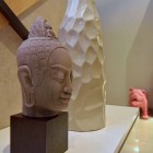 Console Table Minimalist Beautiful Console Table Decor At Minimalist Apartment Hallway With Buddha Statue And Ceramic Vase Dream Homes Stylish But Contemporary Home Decor With Elegant Interior Theme
