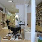 Dining Room White Beautiful Dining Room Design With White Fabric Sofa And Grand Piano At Union Square Loft With White Oak Floor Apartments Elegant Modern Apartment With Neutral Interior And Cozy Atmosphere