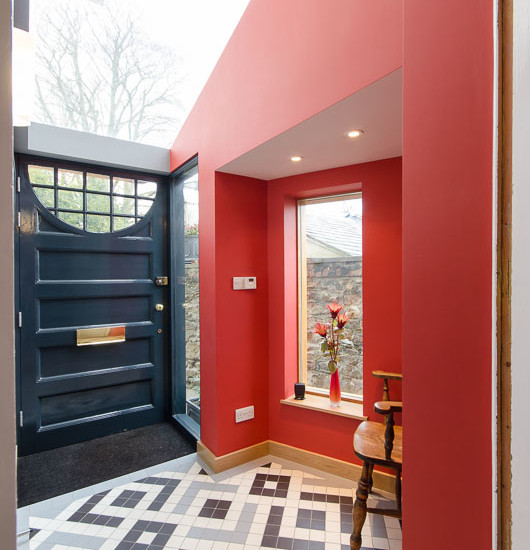 Entry Decor Red Beautiful Entry Decor Black Door Red Wall 11PR Project Interior Design Chic Minimalist Home Interior In Colorful Color Schemes