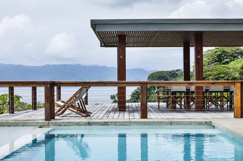 Living Room Pool Beautiful Living Room Near The Pool Completed With Wooden Lounge And Wooden Roof In The Korovesi Home Decoration Elegant Modern Beach Home With Stunning Pacific Ocean View