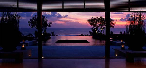 Sunset View Alila Beautiful Sunset View Enjoyed From Alila Villas Soori Involving Infinity Swimming Pool Idea With Greenery And Lamp Hotels & Resorts Luxurious Modern Tropical Villa With Indoor And Outdoor Swimming Pools