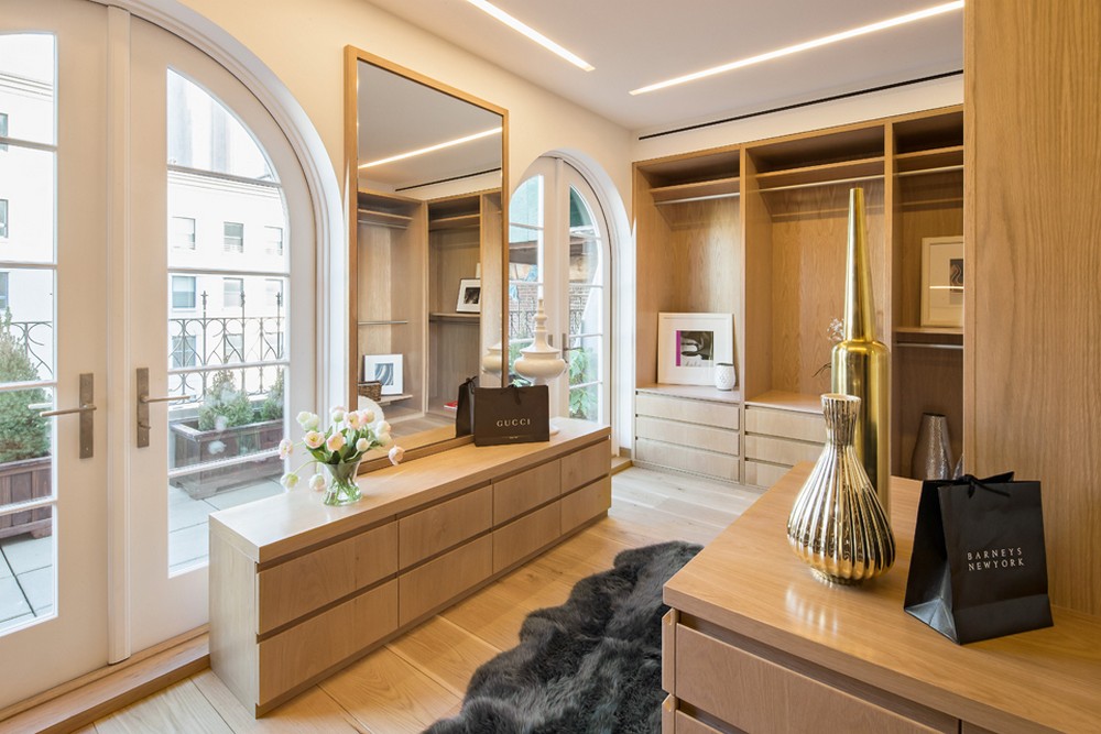 Tribeca Loft Closet Beautiful Tribeca Loft Walk In Closet Interior Furnished With Wooden Dresser Hanging Rod And Cabinet With Dresser Dream Homes Elegant Traditional Wood Interiors Looking So Stunning Decoration View