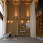 Bathroom Space House Breathtaking Bathroom Space Design Of House In Waga Zaimokura With White Ceramic Bathtub And Soft Brown Wall Made From Wooden Material Dream Homes Stunning Cantilevered House With Sophisticated And Natural Wooden Interiors