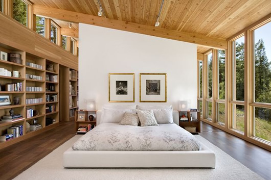 Modern Cottage By Bright Modern Cottage Bedroom Design By Applying Wide Glass Wall And Wooden Ceiling In Sebastopol Residence Dream Homes  Gorgeous Modern Residence Full Of Warm Tones And Cozy Textures