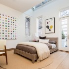 White Painted Bedroom Bright White Painted Tribeca Loft Bedroom Interior Designed With Colorful Polka Dot Panel Attached On The Wall Dream Homes Elegant Traditional Wood Interiors Looking So Stunning Decoration View