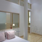 Bedroom Design Union Brilliant Bedroom Design Inside The Union Square Loft With White Duvet Cover And A Pillar In Union Square Loft Apartments Elegant Modern Apartment With Neutral Interior And Cozy Atmosphere