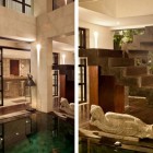 Indoor Space Casa Brilliant Indoor Space Design In Casa Hannah With Grey Colored Concrete Staircase And White Sleeping Buddha Statue Dream Homes Beautiful Modern Villa In Bali Displaying Opulent In Comfort Atmosphere