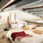 Bedroom Design Apartment Captivating Bedroom Design Of Stunning Apartment With Beautiful Several Pillows White Colored Bed Linen And White Colored Wooden Cabinets Interior Design Admirable Vintage Interior Revels In Two Levels Loft Apartments