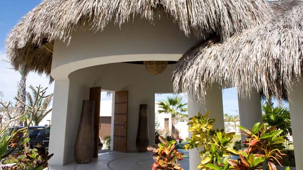 Building Design Grey Captivating Building Design Of Villa Grey Cape With Dark Colored Straw Rooftop And White Concrete Wall Interior Design Fabulous Relaxing Interior From Villa Grey Cape In Mexico