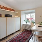 A White With Casual A White Square Table With White Chairs At The Edge Of The Office Home In Minimalist Swedish Residence Dream Homes Modern Swedish Interior Design In Simple Residence Style