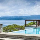 Stone Pots Poll Charming Stone Pots Near Swimming Pool Of The Korovesi Home Beautified With Seaside Views And Blue Atmosphere Decoration Elegant Modern Beach Home With Stunning Pacific Ocean View