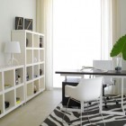 Style With Closet Charming Style With White Floor Closet White Table Lamp Black Table White Chairs Ravishing Home Office Space With A Tinge Of Natural Green Office & Workspace Adorable Home Office Design Find Your Own Style