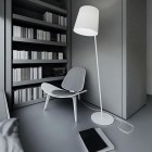 Modern Reading Interior Chic Modern Reading Nook Design Interior With Grey Small Chair Furniture And Grey Bookshelf Decoration Ideas Apartments Chic Modern Scandinavian Interior With Pops Of Neutral Color Schemes