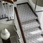 Avon Road Bhdm Classic Avon Road Residence By BHDM Staircase Idea Involving Hexagon Patterned Carpet Covering Wooden Steps Dream Homes Classic Living Room Style For The Stylish Home Appearance