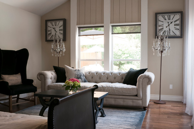 Living Room Sofas Clear Living Room With Cream Sofas Facing The Flowers And Wooden Table In Black Color That Floor Lamp Shades Beside The Windows Interior Design Eclectic Floor Lamp Shades For Luxurious Tropical Rooms