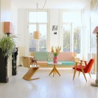 Living Room Sofas Colorful Living Room With White Sofas And Wooden Table And The Floor Lamp Shades Above The Flowers Decor Interior Design Eclectic Floor Lamp Shades For Luxurious Tropical Rooms