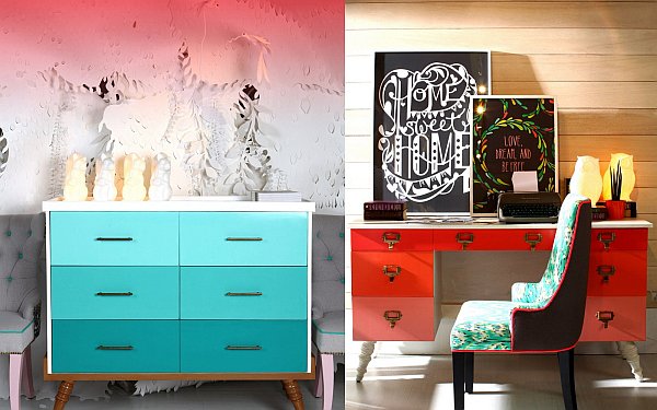 Neon Color Chest Colorful Neon Color Design With Chest Draw Feat Chair And The All Of Furniture Make Artistic The Room Interior Design Colorful Neon Interior Paint With Contemporary Interior Accents