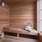 Wooden Tribeca Room Comfortable Wooden Tribeca Loft Steaming Room Inside Bathroom Completed With Open Window And Bench Dream Homes Elegant Traditional Wood Interiors Looking So Stunning Decoration View
