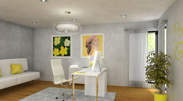 Simple Home A Compelling Simple Home Office With A Dash Of Color On The Walls Completed With Simple White Desk High Backrest Chair On Geometric Rug Office & Workspace Adorable Home Office Design Find Your Own Style