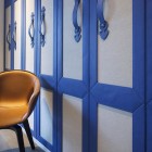 Blue And Covering Cool Blue And White Splash Covering The Built In Wall Wardrobe Inside Blue Penthouse By Dariel Studio Unitary Room Dream Homes A Pair Of Functional And Stylish Home Brimming With Artistic Interior Touch
