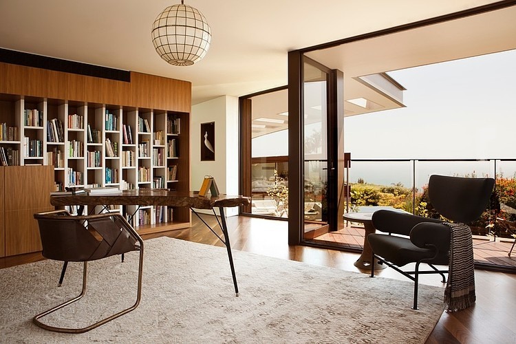 Pacific Palisades Interiors Cool Pacific Palisades Residence Chimera Interiors With Cream Fur Rug Feat Brown Chairs Under Pendant Lamp Framed Dream Homes Elegant Retro Interior Design In Modern Uphill Residence Design