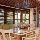 Caribbean Dining Tropical Cozy Caribbean Dining Room With Tropical Influences And The Wooden Table Set Under The Wooden Ceiling Dream Homes Impressive Interior Decorating Ideas For Colorful Apartments In Caribbean Style