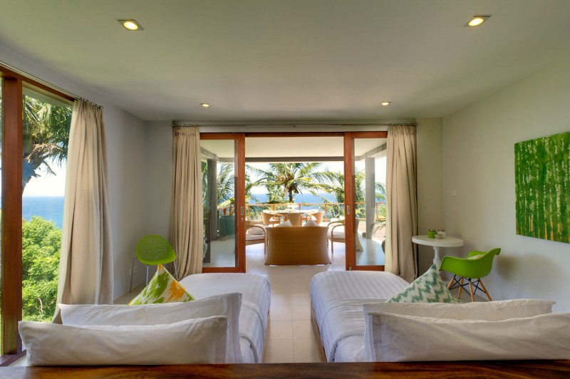 Malimbu Cliff Bedroom Cozy Malimbu Cliff Villa Indonesia Bedroom Suite For Children Furnished With Double Twin Beds And Private Lounge Dream Homes Amazing Modern Villa With A Beautiful Panoramic View In Indonesia