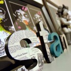 Decoration Of Bedroom Creative Decoration Of Minimalist Apartment Bedroom With Cartoon Pictures Also 3D Letter Made From News Paper Dream Homes Stylish But Contemporary Home Decor With Elegant Interior Theme