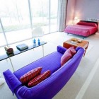 Sofas Design Sofa Cute Sofas Design In Violet Sofa Feat Nice Pillows Facing Black Table In Miller House Beside Bed Area Dream Homes Vibrant And Colorful Interior Design For Rooms In Your Home