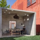 Open Area Table Dining Open Area Completed With Table And Chairs Decoration Secluded Modern Wooden Home With Beautiful Minimalist Interior