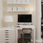 Von Hagels Area Elegant Modern Workspace With A Small White Table As Well As Mini Work Area In White Desk Cabinet Drawer Chic White Table Lamp Modern Wheel Chair White Floating Shelves Office & Workspace Adorable Home Office Design Find Your Own Style