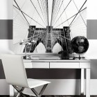 Streamlined Modern In Enchanting Streamlined Modern Office Space In Black And White Furniture Of White Desk White Chairs Great Desk Accessory With Glossy Black Globe Office & Workspace Adorable Home Office Design Find Your Own Style