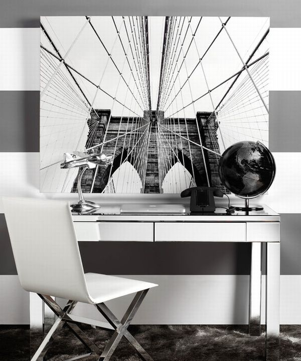 Streamlined Modern In Enchanting Streamlined Modern Office Space In Black And White Furniture Of White Desk White Chairs Great Desk Accessory With Glossy Black Globe Office & Workspace  Adorable Home Office Design Find Your Own Style