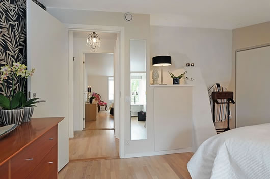 White Bed Middle Enchanting White Bed In The Middle Of The Room And Brown Cabinet At The Edge Of The Bedroom In Minimalist Swedish Residence Dream Homes  Modern Swedish Interior Design In Simple Residence Style