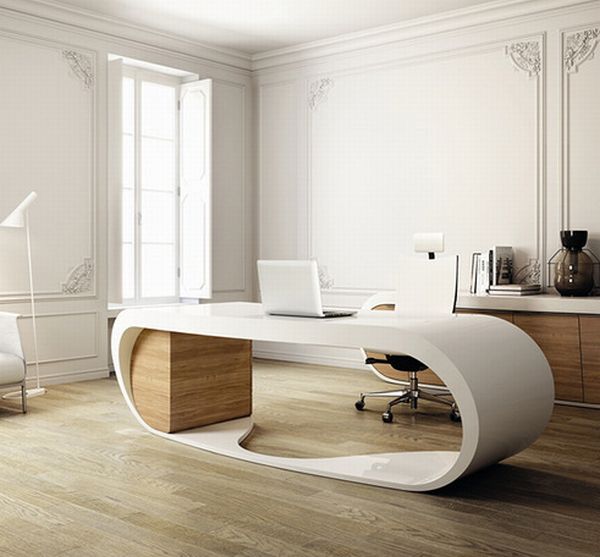 White Accent Home Engaging White Accent At Stunning Home Office Design For Those Who Love Minimalism With A Twist Of Circular Perforated Seat On Wooden Floor Office & Workspace Adorable Home Office Design Find Your Own Style