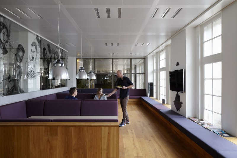 Sofas Design Underthe Exciting Sofas Design In Violet Under The Pendant Lamps Used Grey Color In Jwt House That Led TV Make Styles The Design Interior Design Elegant Contemporary Art For Interior Of Old Fashioned Office