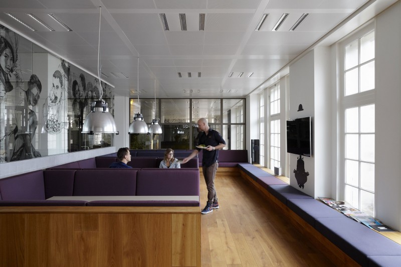 Sofas Design Underthe Exciting Sofas Design In Violet Under The Pendant Lamps Used Grey Color In Jwt House That Led TV Make Styles The Design Interior Design  Elegant Contemporary Art For Interior Of Old Fashioned Office