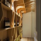 Wooden Cabinets Rack Extraordinary Wooden Cabinets And Wine Rack Designed With Wavy And Irregular Accent To Improve Wine Cellar Dream Homes A Pair Of Functional And Stylish Home Brimming With Artistic Interior Touch