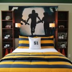 Catching Yellow Themed Eye Catching Yellow And Grey Themed Cool Rooms For Teenagers With Football Poster Studded On Center Wall Bedroom Stylish Bedroom For Teenagers Playing Decoration In Various Styles