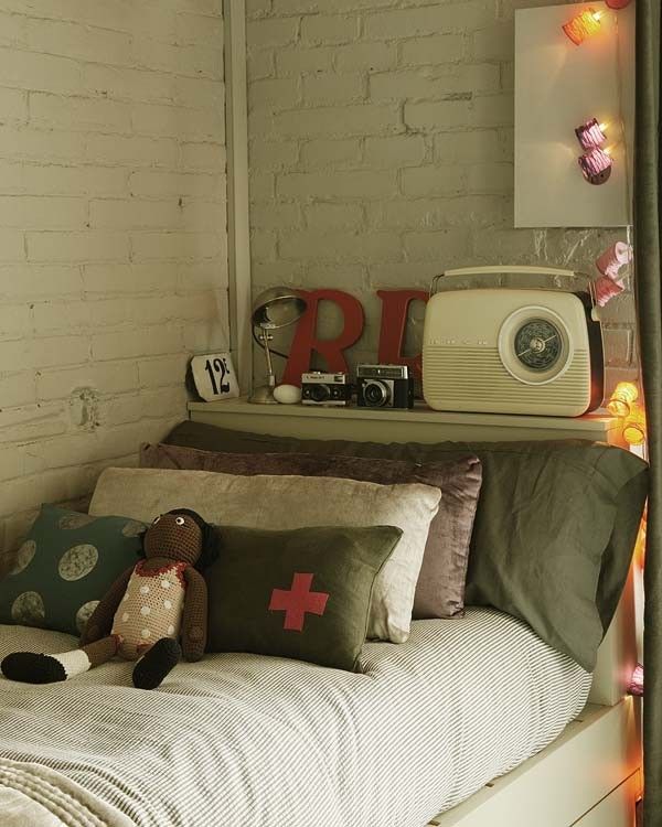 Bedroom Design Apartment Fabulous Bedroom Design Of Stunning Apartment With Several Pillows And White Colored Wall Made From Stone Material Interior Design Admirable Vintage Interior Revels In Two Levels Loft Apartments