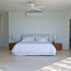 Bedroom Design Grey Fabulous Bedroom Design Of Villa Grey Cape With White Colored Bed Linen White Pillows And White Ceiling Fan Interior Design Fabulous Relaxing Interior From Villa Grey Cape In Mexico