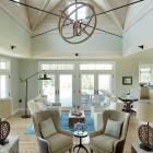 Family Room Solid Fabulous Family Room Design With Solid Oak Coffee Table And Brown Armchair At Falmouth Residence Marthas Vineyard Interior Design Fabulous Classic Interior Decoration With Surrounding Windows Design