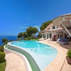 Scenery Of From Fabulous Scenery Of Sea Seen From South Facing Villa Infinity Swimming Pool With Outdoor Seating Area With Sofa Dream Homes Spectacular Hill Home Design With Striking Courtyard Swimming Pools