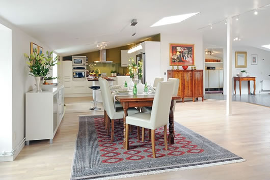 Dining Table White Fair Dining Table Set And White Cabinet To Decorate The Dining Room Of Minimalist Swedish Residence Dream Homes Modern Swedish Interior Design In Simple Residence Style