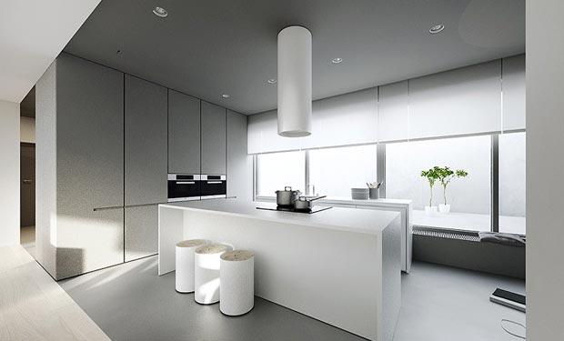 White Kitchen With Fancy White Kitchen Design Interior With Modern Furniture And Minimalist Space Used Glass Wall Decoration Ideas Apartments Chic Modern Scandinavian Interior With Pops Of Neutral Color Schemes