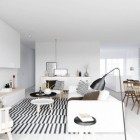 Atdesign Nordic In Fascinating ATDesign Nordic Style Living In Monochrome With Wooden Dining Beside White Sofa And Curved Standing Lamp Dream Homes Fancy Nordic Interior Concept In Beautiful Appearance Views